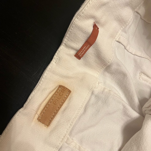 Anthropologie Pilcro White Denim Cropped Wide-Leg Jeans Size 30 - Picture 6 of 9